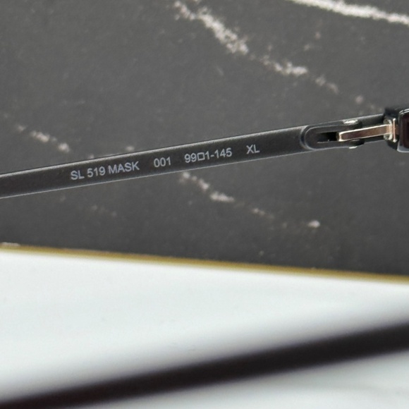 NEW SL 519 MASK 001 SAINT LAURENT BLACK OVERSIZED SL519 001 WOMEN SUNGLASSES - Picture 9 of 11